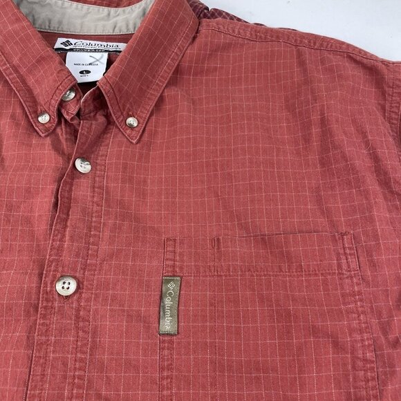 Lot of 2 Columbia Button Up Shirts Men’s L Long Sleeve Cotton Outdoor Casual Red - Picture 6 of 10